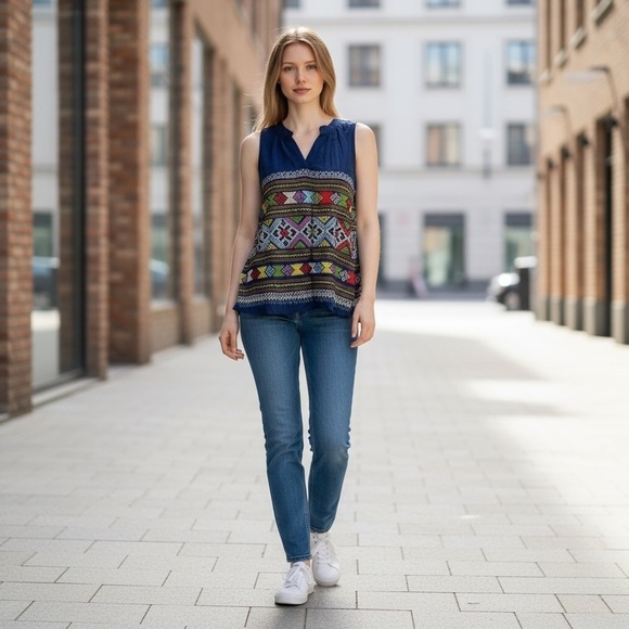 Alice Blue Tops - Alice Blue Stitch Fix Blue Tank Top Size S
New